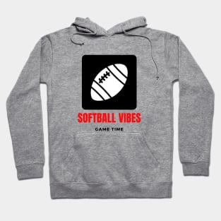 Soft Ball Vibes funny motivational design Hoodie